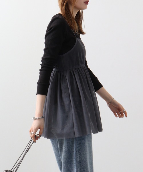 atONE(アットワン)の「atONE ワッフルVネック長袖Tシャツ(Tシャツ/カットソー・レディース・ブラック/カーキ/ホワイト/ネイビー/杢グレー・L/LL/3L/4L/M)」の16枚目の写真