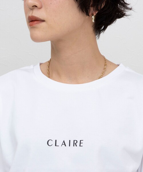 NOLLEY’S(ノーリーズ)の「ショート丈プリントTシャツ(Tシャツ/カットソー・レディース・オフホワイト/ブラック系その他/ベージュ系その他/チャコールグレー・38)」の16枚目の写真