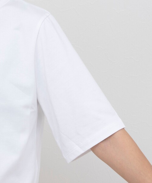 NOLLEY’S(ノーリーズ)の「ショート丈プリントTシャツ(Tシャツ/カットソー・レディース・オフホワイト/ブラック系その他/ベージュ系その他/チャコールグレー・38)」の17枚目の写真