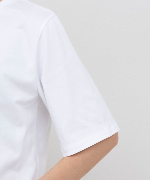 NOLLEY’S(ノーリーズ)の「ショート丈プリントTシャツ(Tシャツ/カットソー・レディース・オフホワイト/ブラック系その他/ベージュ系その他/チャコールグレー・38)」の18枚目の写真