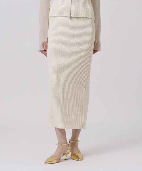 GALLEST(ギャレスト)の「◆カールヤーンナロースカート(スカート・レディース・ブラック/オフホワイト・38/34)」の6枚目の写真