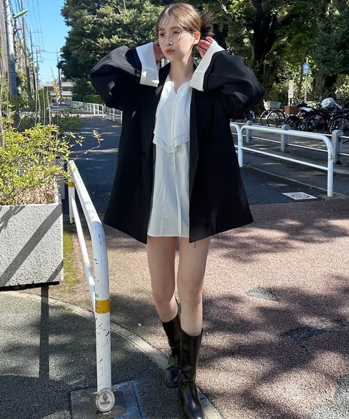 Dita Muaj.（ディータムアージュ）の「オーバーサイズベルスリーブジャケット（テーラードジャケット・レディース・ブラック・FREE）」の3枚目の写真