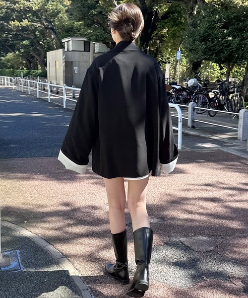 Dita Muaj.（ディータムアージュ）の「オーバーサイズベルスリーブジャケット（テーラードジャケット・レディース・ブラック・FREE）」の4枚目の写真