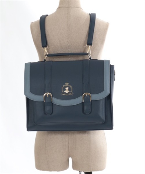 axes femme POETIQUE（アクシーズファムポエティック）の「ベアー金具サッチェルバッグ（ショルダーバッグ・レディース・ベージュ/ネイビー/ブラウン・FREE）」の19枚目の写真