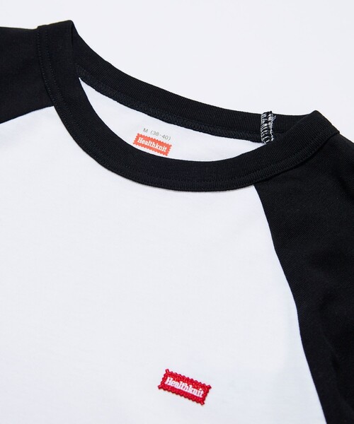 Healthknit（ヘルスニット）の「Healthknit/ヘルスニット ワンポイントロゴ ラグラン ショートスリーブ Tシャツ/リラックスフィット/半袖（Tシャツ/カットソー・メンズ・ネイビー/ホワイト/グリーン/グレー・MEDIUM/LARGE）」の6枚目の写真
