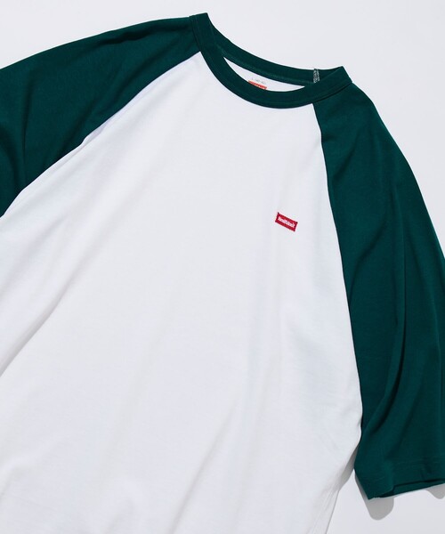 Healthknit（ヘルスニット）の「Healthknit/ヘルスニット ワンポイントロゴ ラグラン ショートスリーブ Tシャツ/リラックスフィット/半袖（Tシャツ/カットソー・メンズ・ネイビー/ホワイト/グリーン/グレー・MEDIUM/LARGE）」の13枚目の写真