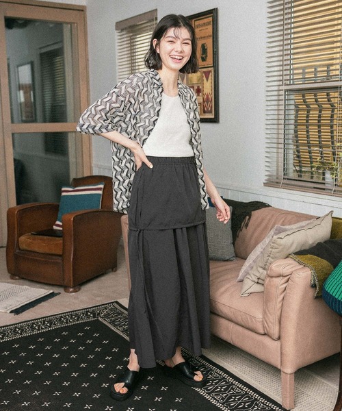 niko and...(ニコアンド)の「アソート幾何柄レースシャツ(シャツ/ブラウス・レディース・ベージュ/グリーン/ブルー/ブラック・MEDIUM/LARGE)」の7枚目の写真