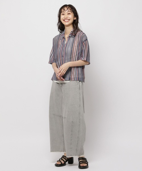 niko and...(ニコアンド)の「アソート幾何柄レースシャツ(シャツ/ブラウス・レディース・ベージュ/グリーン/ブルー/ブラック・MEDIUM/LARGE)」の21枚目の写真