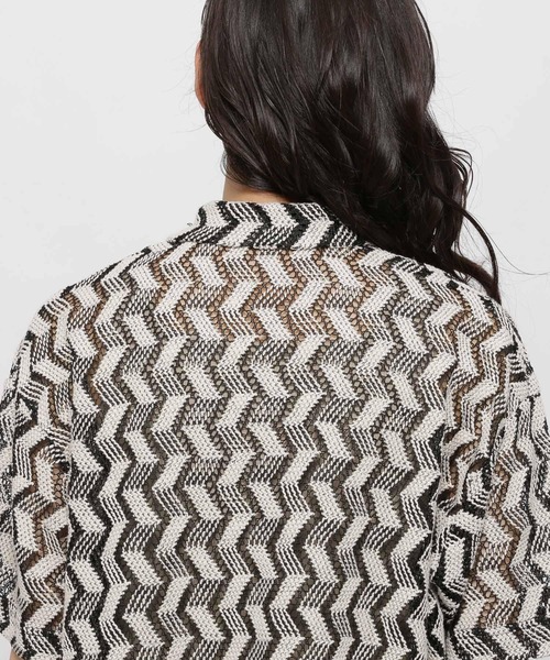 niko and...(ニコアンド)の「アソート幾何柄レースシャツ(シャツ/ブラウス・レディース・ベージュ/グリーン/ブルー/ブラック・MEDIUM/LARGE)」の14枚目の写真