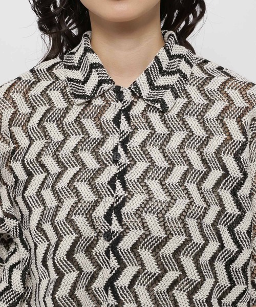 niko and...(ニコアンド)の「アソート幾何柄レースシャツ(シャツ/ブラウス・レディース・ベージュ/グリーン/ブルー/ブラック・MEDIUM/LARGE)」の15枚目の写真