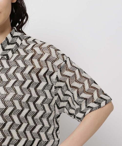 niko and...(ニコアンド)の「アソート幾何柄レースシャツ(シャツ/ブラウス・レディース・ベージュ/グリーン/ブルー/ブラック・MEDIUM/LARGE)」の16枚目の写真