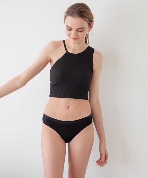 bijorie(ビジュリィ)の「【bijorie】カップ付きアシメショートアメスリ/NEW BASIC 24SS(タンクトップ・レディース・ブラック/キャメル/オフホワイト・M/L/LG)」の16枚目の写真