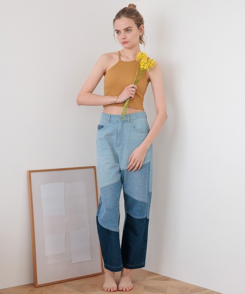 bijorie(ビジュリィ)の「【bijorie】カップ付きアシメショートアメスリ/NEW BASIC 24SS(タンクトップ・レディース・ブラック/キャメル/オフホワイト・M/L/LG)」の21枚目の写真
