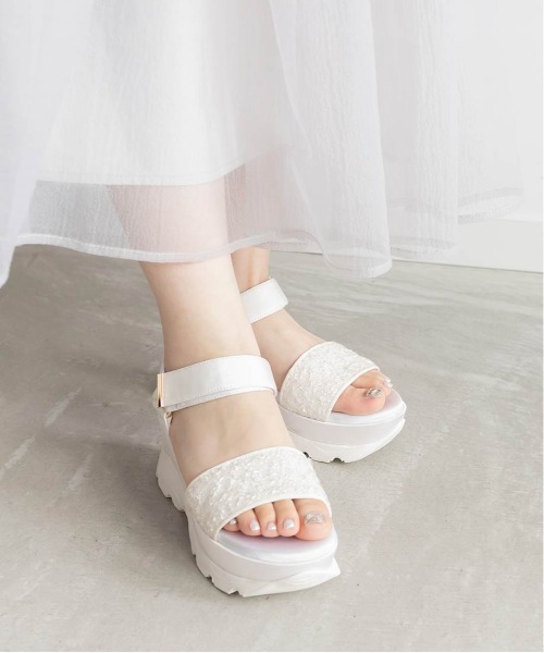 RANDA(ランダ)の「スパンコールベルト スポーツサンダル(サンダル・レディース・ホワイト/ブルー/ブラック・L/M/S/LL)」の14枚目の写真