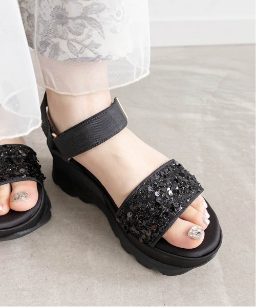 RANDA(ランダ)の「スパンコールベルト スポーツサンダル(サンダル・レディース・ホワイト/ブルー/ブラック・L/M/S/LL)」の7枚目の写真