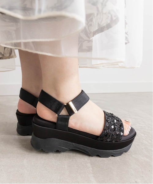 RANDA(ランダ)の「スパンコールベルト スポーツサンダル(サンダル・レディース・ホワイト/ブルー/ブラック・L/M/S/LL)」の9枚目の写真