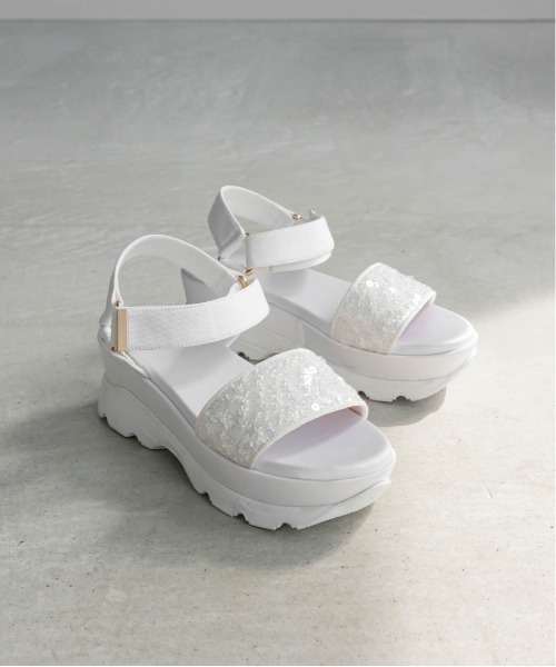 RANDA(ランダ)の「スパンコールベルト スポーツサンダル(サンダル・レディース・ホワイト/ブルー/ブラック・L/M/S/LL)」の19枚目の写真