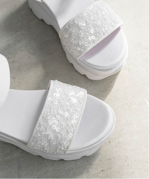 RANDA(ランダ)の「スパンコールベルト スポーツサンダル(サンダル・レディース・ホワイト/ブルー/ブラック・L/M/S/LL)」の20枚目の写真