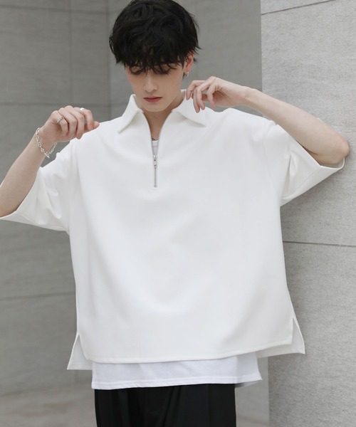 ASTRONOMY（アストロノミー）の「コットンポンチヘビーウェイトハーフジップ（Tシャツ/カットソー・メンズ・ホワイト/ブルー/ネイビー/ライトグレー/ブラック/チャコール・XL/L/S/M）」の8枚目の写真