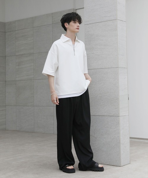 ASTRONOMY（アストロノミー）の「コットンポンチヘビーウェイトハーフジップ（Tシャツ/カットソー・メンズ・ホワイト/ブルー/ネイビー/ライトグレー/ブラック/チャコール・XL/L/S/M）」の12枚目の写真