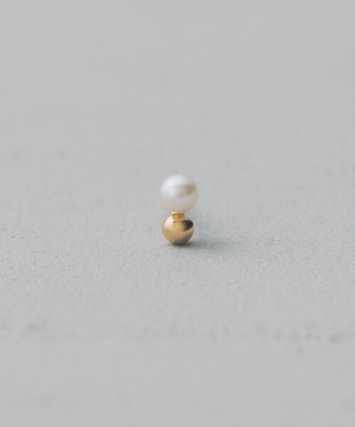and cloud(アンドクラウド)の「Minimum Pearl Pierce/Single(ピアス(片耳用)・レディース・ブラック/シルバー/イエローゴールド・FREE)」の8枚目の写真