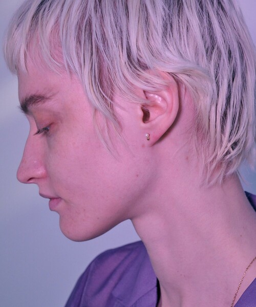 and cloud(アンドクラウド)の「Minimum Pearl Pierce/Single(ピアス(片耳用)・レディース・ブラック/シルバー/イエローゴールド・FREE)」の12枚目の写真
