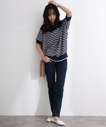 紐付き ウエストゴム デニムパンツ