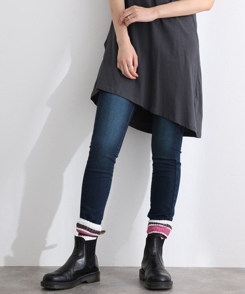 ElegChic(エレグシック)の「紐付き ウエストゴム デニムパンツ(デニムパンツ・レディース・ネイビー系/ブルー/ネイビー・M/L/XL/4L/3L)」の10枚目の写真