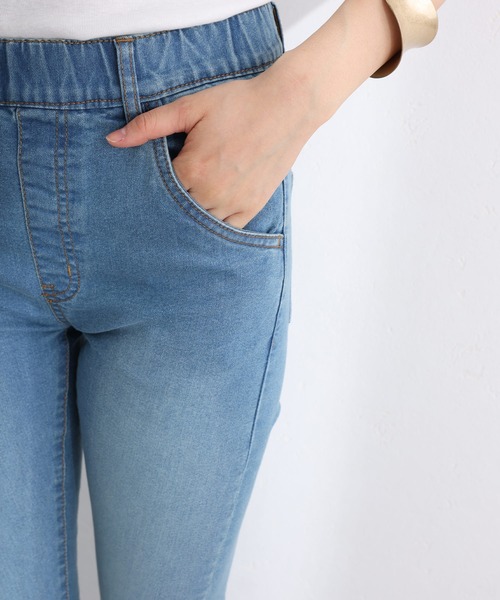 ElegChic(エレグシック)の「紐付き ウエストゴム デニムパンツ(デニムパンツ・レディース・ネイビー系/ブルー/ネイビー・M/L/XL/4L/3L)」の18枚目の写真
