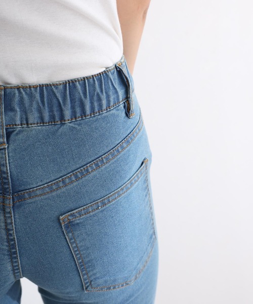 ElegChic(エレグシック)の「紐付き ウエストゴム デニムパンツ(デニムパンツ・レディース・ネイビー系/ブルー/ネイビー・M/L/XL/4L/3L)」の20枚目の写真