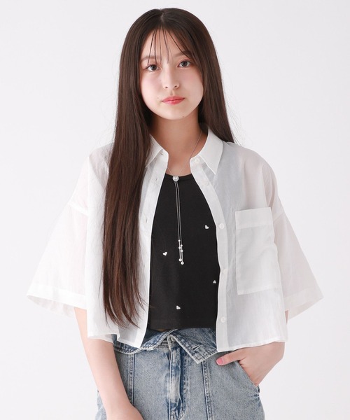 repipi armario(レピピ アルマリオ)の「ハートシシュウタンクトップ(タンクトップ・キッズ・グレー/ブラック/ホワイト・SMALL/LARGE/MEDIUM)」の2枚目の写真