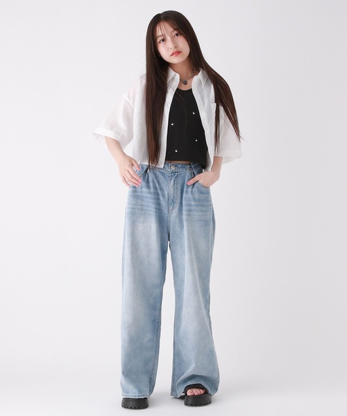 repipi armario(レピピ アルマリオ)の「ハートシシュウタンクトップ(タンクトップ・キッズ・グレー/ブラック/ホワイト・SMALL/LARGE/MEDIUM)」の9枚目の写真