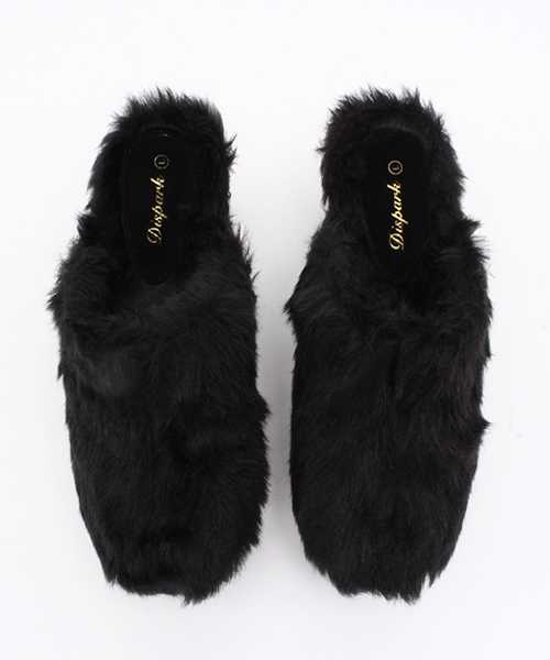 WEGO（ウィゴー）の「WEGO/ファーサボサンダル（サンダル・レディース・ベージュ/ブラック・MEDIUM/LARGE）」の10枚目の写真