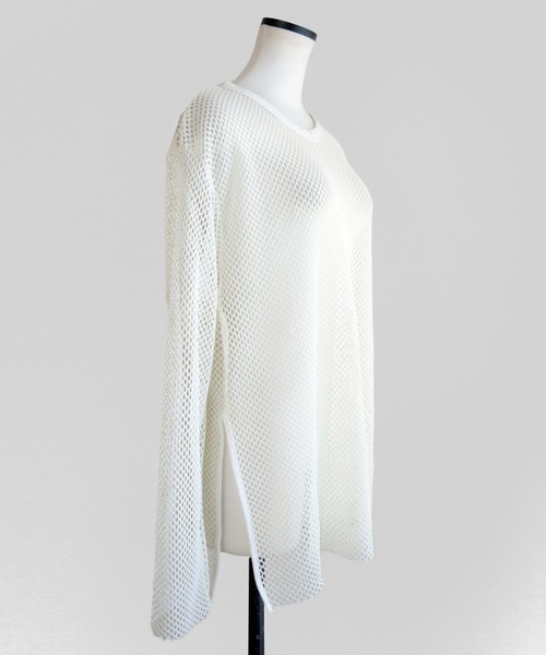 Marient（マリエント）の「メッシュオーバーTEE（Tシャツ/カットソー・レディース・アイボリー/ブラック・FREE）」の15枚目の写真