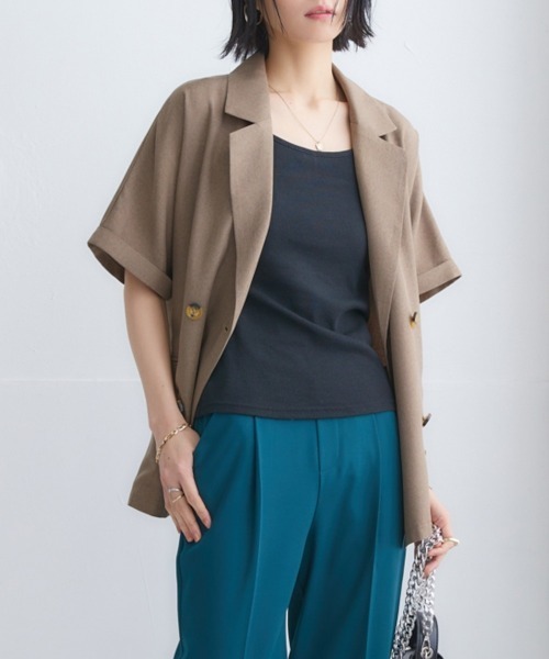 nissen(ニッセン)の「ダブルストラップキャミソール(カップ付)(キャミソール・レディース・ブラック/サックスブルー/オフホワイト/グレー/グリーン・LL/S/M/L)」の10枚目の写真