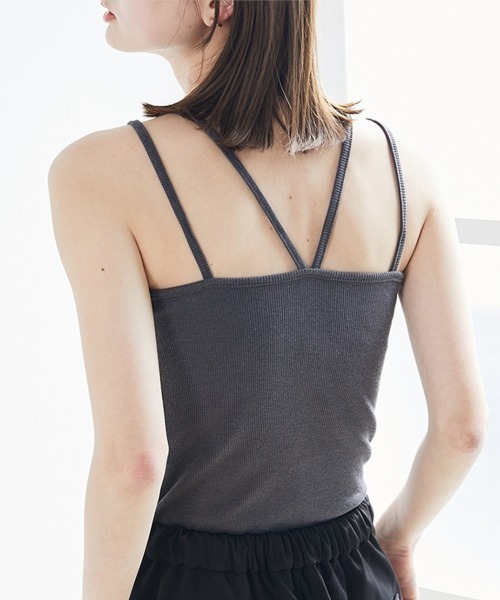 nissen(ニッセン)の「ダブルストラップキャミソール(カップ付)(キャミソール・レディース・ブラック/サックスブルー/オフホワイト/グレー/グリーン・LL/S/M/L)」の21枚目の写真