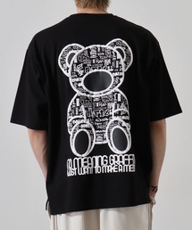 RE730 オーバーサイズTシャツ ベア/ダメージ/刺繍/バックプリント/ワイドシルエット