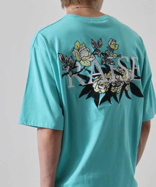 新品 バックプリントTシャツ オーバーサイズ コットン グリーン