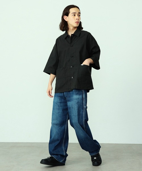 【セール】リネン混 LOCO/ロコ ハーフスリーブシャツ（カバーオール）｜Lee（リー）
