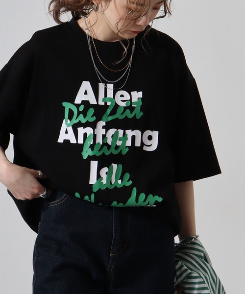 FUNALIVE(ファンアライブ)の「ダンボールニット ロゴプリント クルーネック Tシャツ(Tシャツ/カットソー・メンズ・ブラック/サックスブルー/ホワイト・L/M/XL)」の3枚目の写真