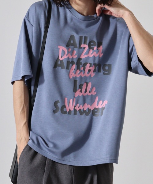 FUNALIVE(ファンアライブ)の「ダンボールニット ロゴプリント クルーネック Tシャツ(Tシャツ/カットソー・メンズ・ブラック/サックスブルー/ホワイト・L/M/XL)」の11枚目の写真
