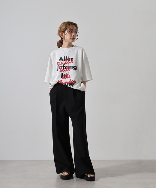 FUNALIVE(ファンアライブ)の「ダンボールニット ロゴプリント クルーネック Tシャツ(Tシャツ/カットソー・メンズ・ブラック/サックスブルー/ホワイト・L/M/XL)」の16枚目の写真