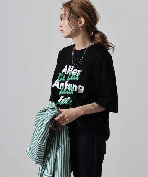 FUNALIVE(ファンアライブ)の「ダンボールニット ロゴプリント クルーネック Tシャツ(Tシャツ/カットソー・メンズ・ブラック/サックスブルー/ホワイト・L/M/XL)」の22枚目の写真