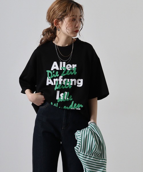 FUNALIVE(ファンアライブ)の「ダンボールニット ロゴプリント クルーネック Tシャツ(Tシャツ/カットソー・メンズ・ブラック/サックスブルー/ホワイト・L/M/XL)」の21枚目の写真