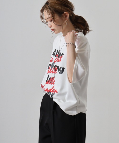 FUNALIVE(ファンアライブ)の「ダンボールニット ロゴプリント クルーネック Tシャツ(Tシャツ/カットソー・メンズ・ブラック/サックスブルー/ホワイト・L/M/XL)」の13枚目の写真