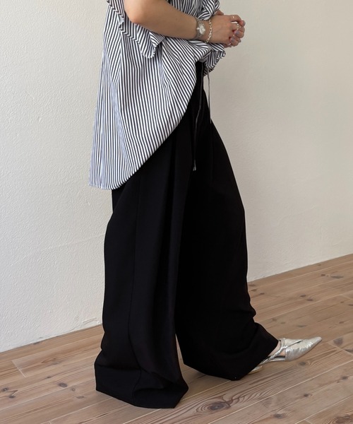 wee9s(ウィークス)の「【ロープベルトセット】BUDDY SLACKS PANTS / バディスラックスパンツ(スラックス・レディース・ブラック/アイボリー/ネイビー/グレー・size2/size1)」の10枚目の写真