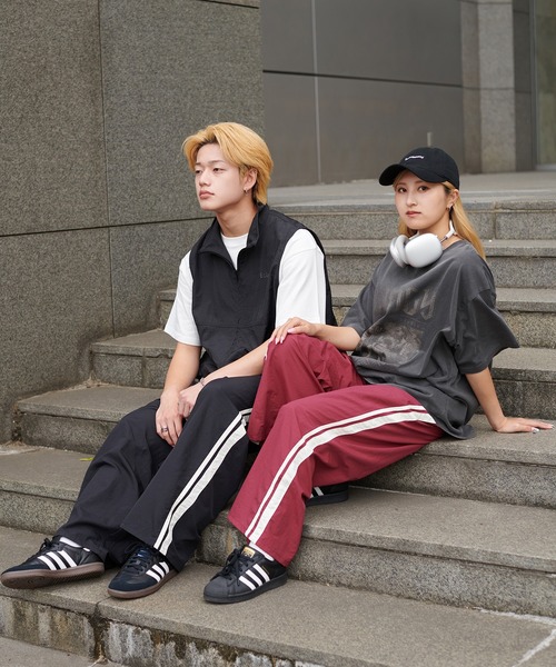 apres jour mignon（アプレジュールミニョン）の「【ユニセックス】ナイロンラインパンツ【ZOZOTOWN限定アイテム】（その他パンツ・レディース・ボルドー/ネイビー/チャコールグレー/ブラック・MEDIUM/X-LARGE/SMALL）」の14枚目の写真