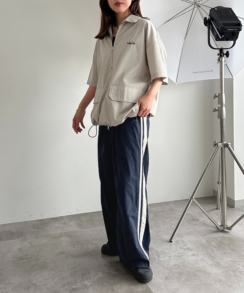 apres jour mignon（アプレジュールミニョン）の「【ユニセックス】ナイロンラインパンツ【ZOZOTOWN限定アイテム】（その他パンツ・レディース・ボルドー/ネイビー/チャコールグレー/ブラック・MEDIUM/X-LARGE/SMALL）」の7枚目の写真