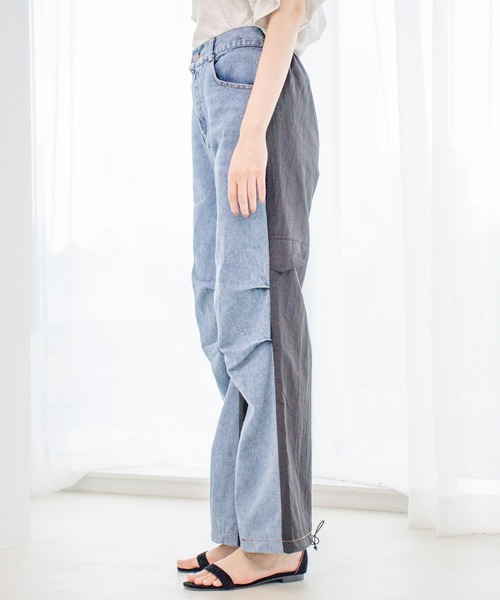 Jayro(ジャイロ)の「切替デニムパンツ(デニムパンツ・レディース・ブラック・FREE)」の7枚目の写真