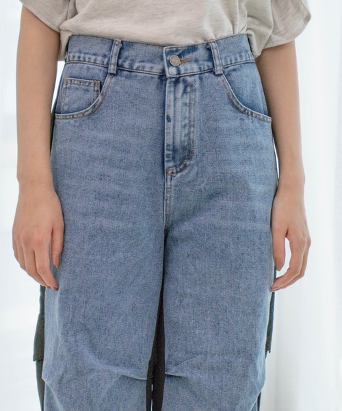 Jayro(ジャイロ)の「切替デニムパンツ(デニムパンツ・レディース・ブラック・FREE)」の10枚目の写真
